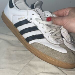 Adidas Samba White and Black womens Shoes